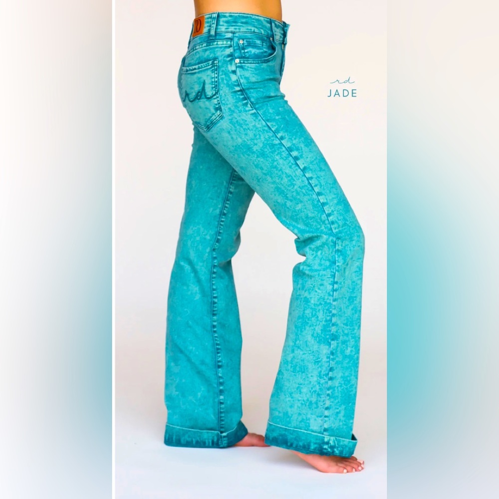 Ranch Dress'n Trouser Denim in jade acid wash